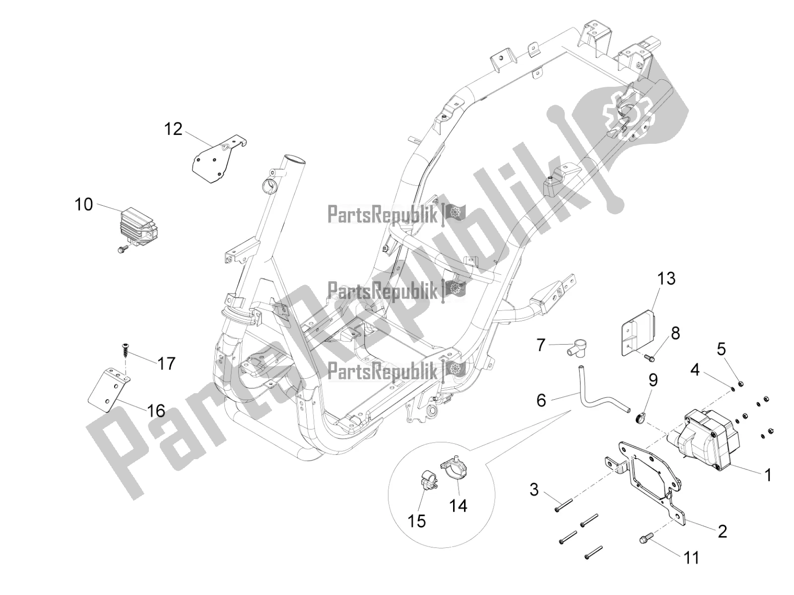 Toutes les pièces pour le Régulateurs De Tension - Unités De Commande électronique (ecu) - H. T. Bobine du Piaggio FLY 50 4T 4V 2018