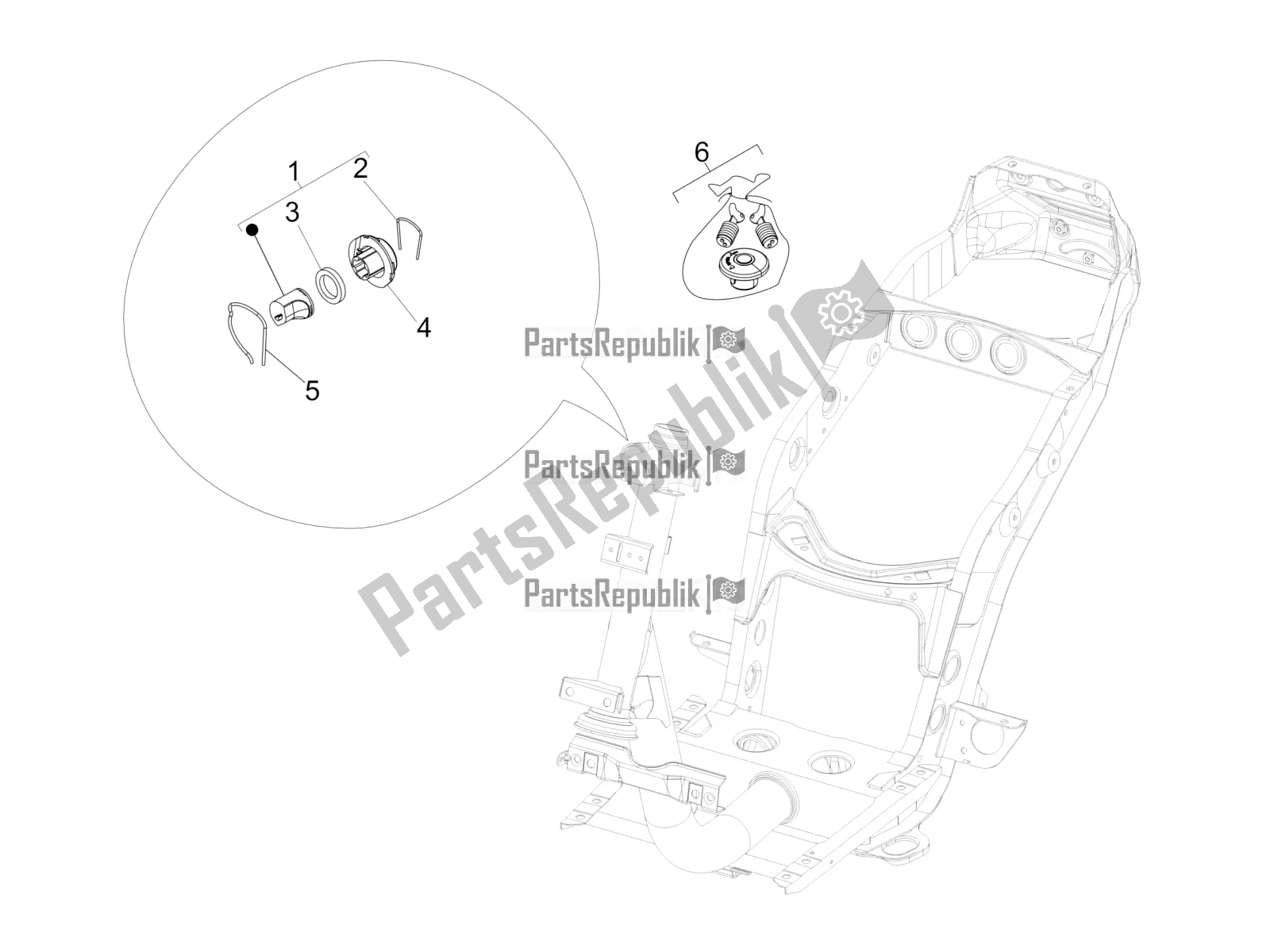 Toutes les pièces pour le Serrures du Piaggio FLY 50 4T 4V USA 2017