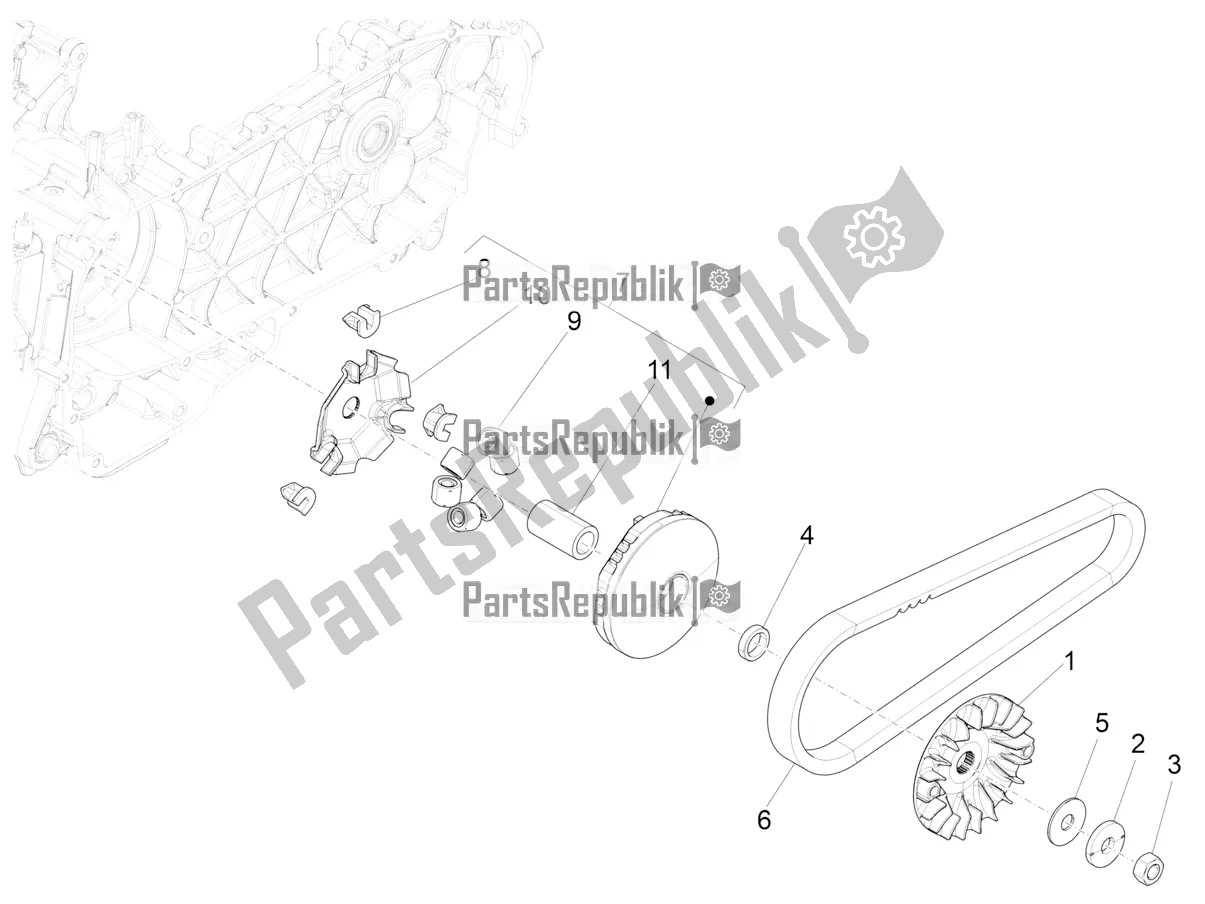 Toutes les pièces pour le Poulie Motrice du Piaggio Liberty 125 4T Iget Corporate E4 2017-2019 Emea 2017