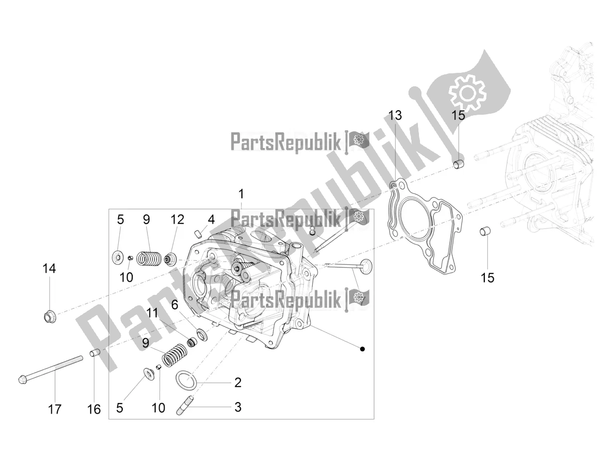 Toutes les pièces pour le Unité De Tête - Valve du Piaggio Liberty 125 4T Iget Corporate E4 2017-2019 Emea 2018