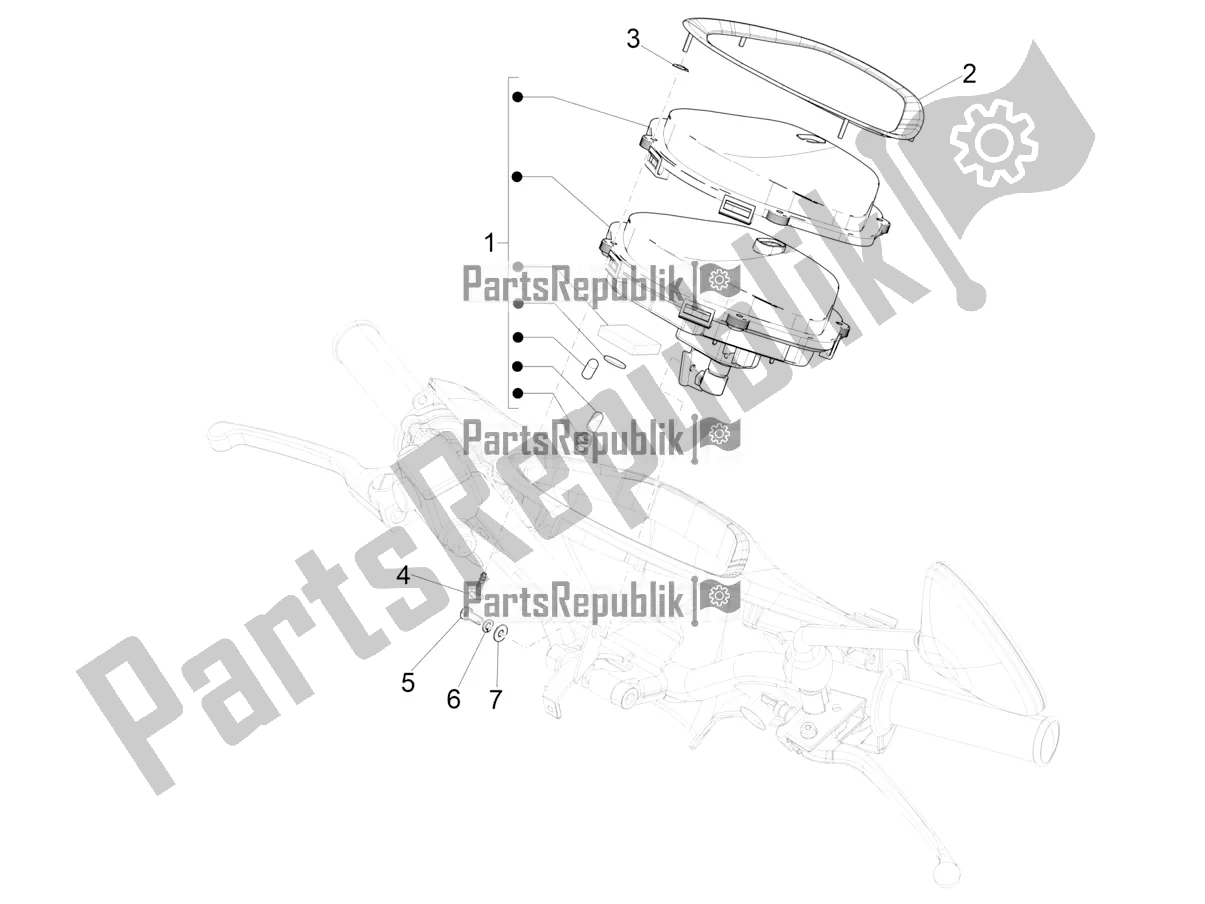 Toutes les pièces pour le Combinaison De Compteurs - Cruscotto du Piaggio Liberty 125 4T Iget Corporate E4 2017-2019 Emea 2018