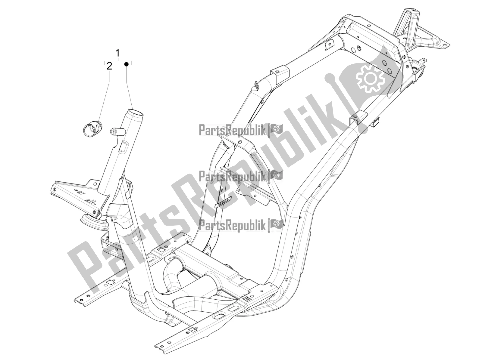 Wszystkie części do Rama / Nadwozie Piaggio Liberty 125 4T Iget Corporate E4 2017-2019 Emea 2019
