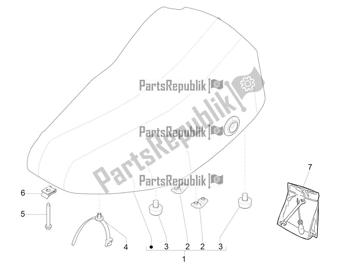 Toutes les pièces pour le Selle / Sièges du Piaggio Liberty 125 4T Iget Corporate E4 2017-2019 Emea 2019