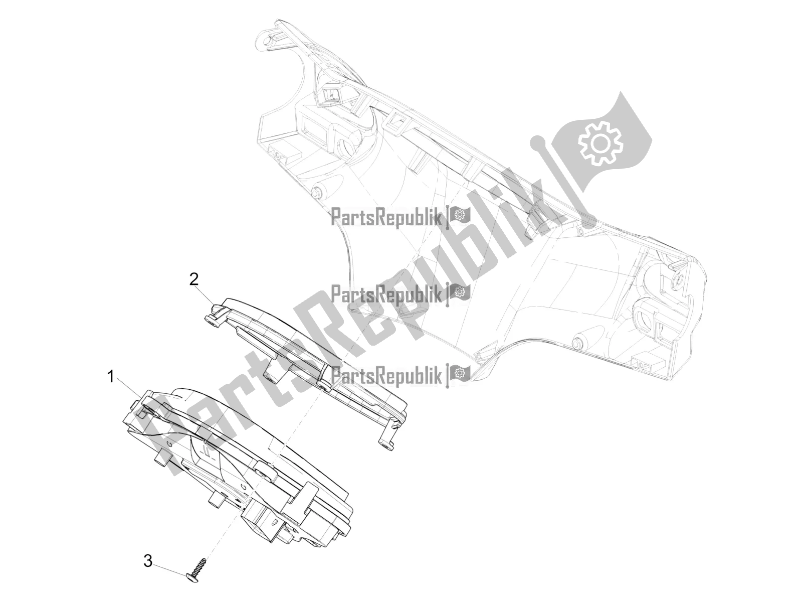 Wszystkie części do Kombinacja Mierników - Cruscotto Piaggio Liberty 125 Iget 4T 3V IE ABS Apac 2016