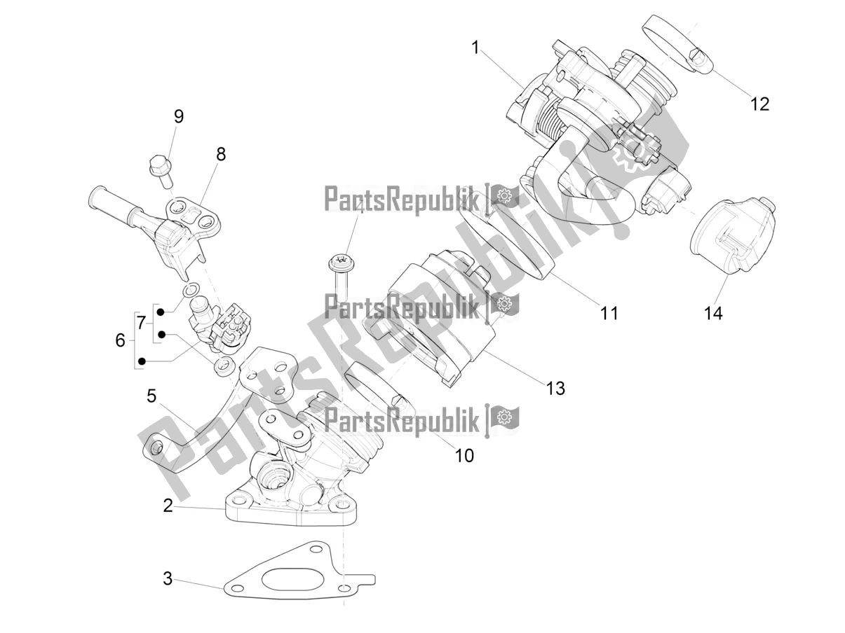 Wszystkie części do Throttle Body - Injector - Induction Joint Piaggio Liberty 125 Iget 4T 3V IE ABS Apac 2017