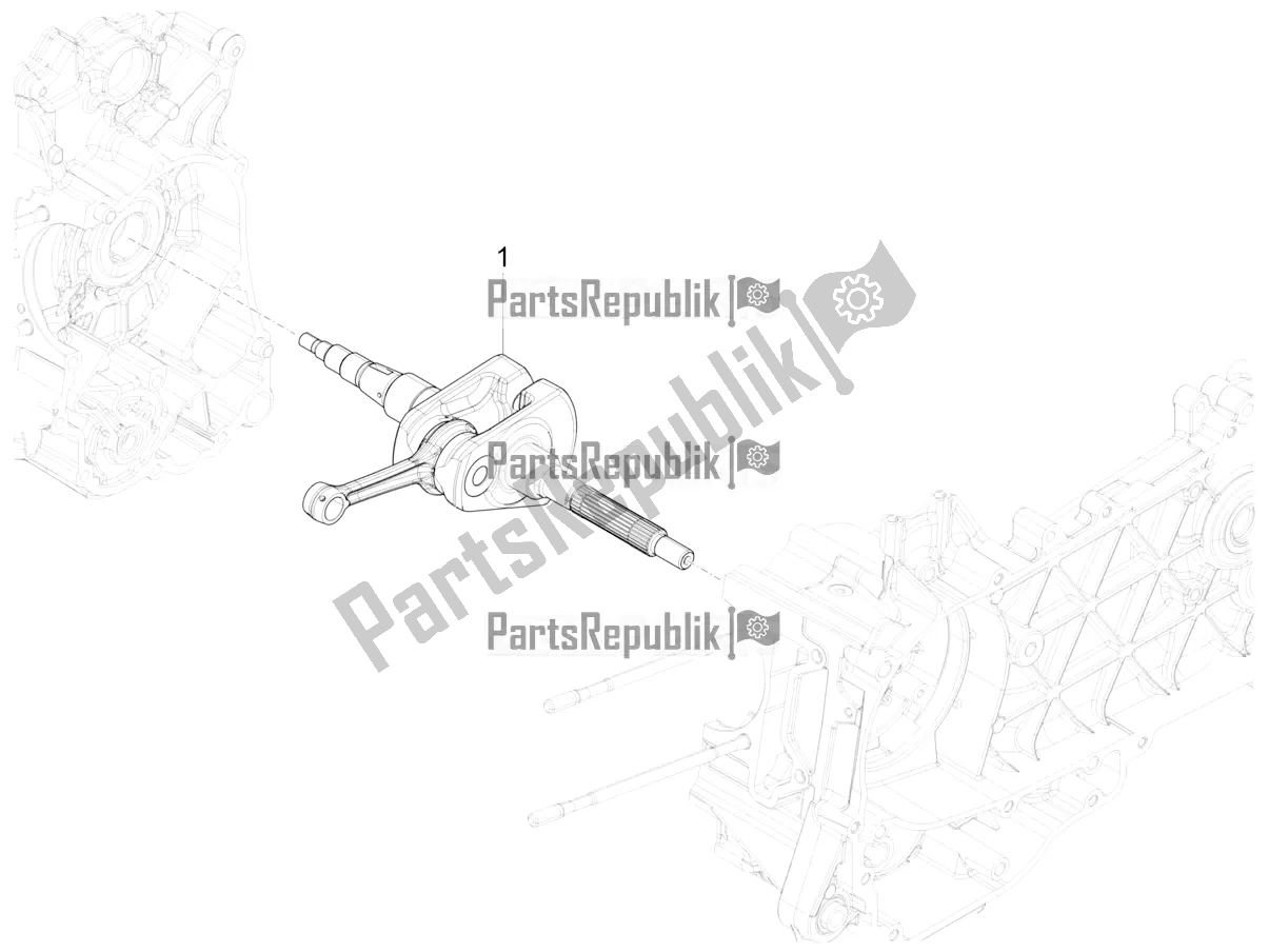 All parts for the Crankshaft of the Piaggio Liberty 125 Iget 4T 3V IE ABS Apac 2019