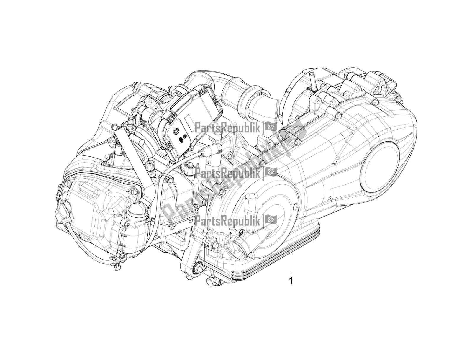 Toutes les pièces pour le Moteur, Assemblage du Piaggio Liberty 125 Iget 4T 3V IE ABS Apac 2019