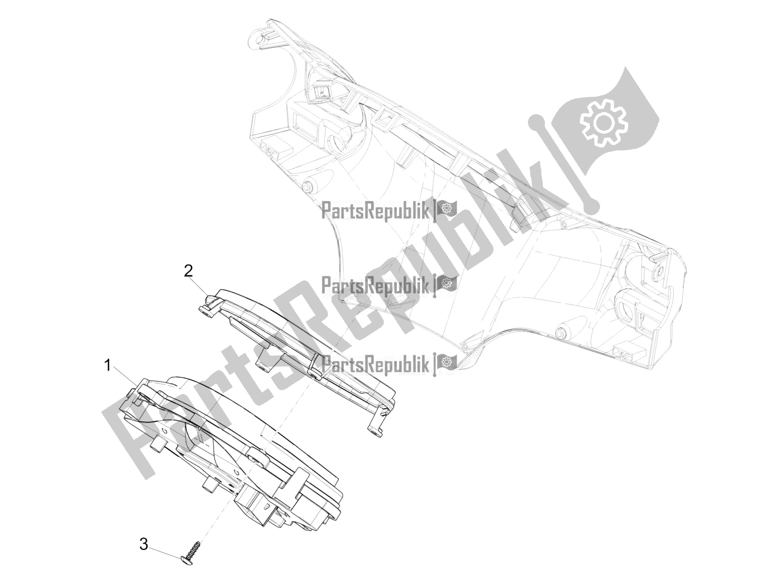 All parts for the Meter Combination - Cruscotto of the Piaggio Liberty 125 Iget 4T 3V IE ABS Apac 2021