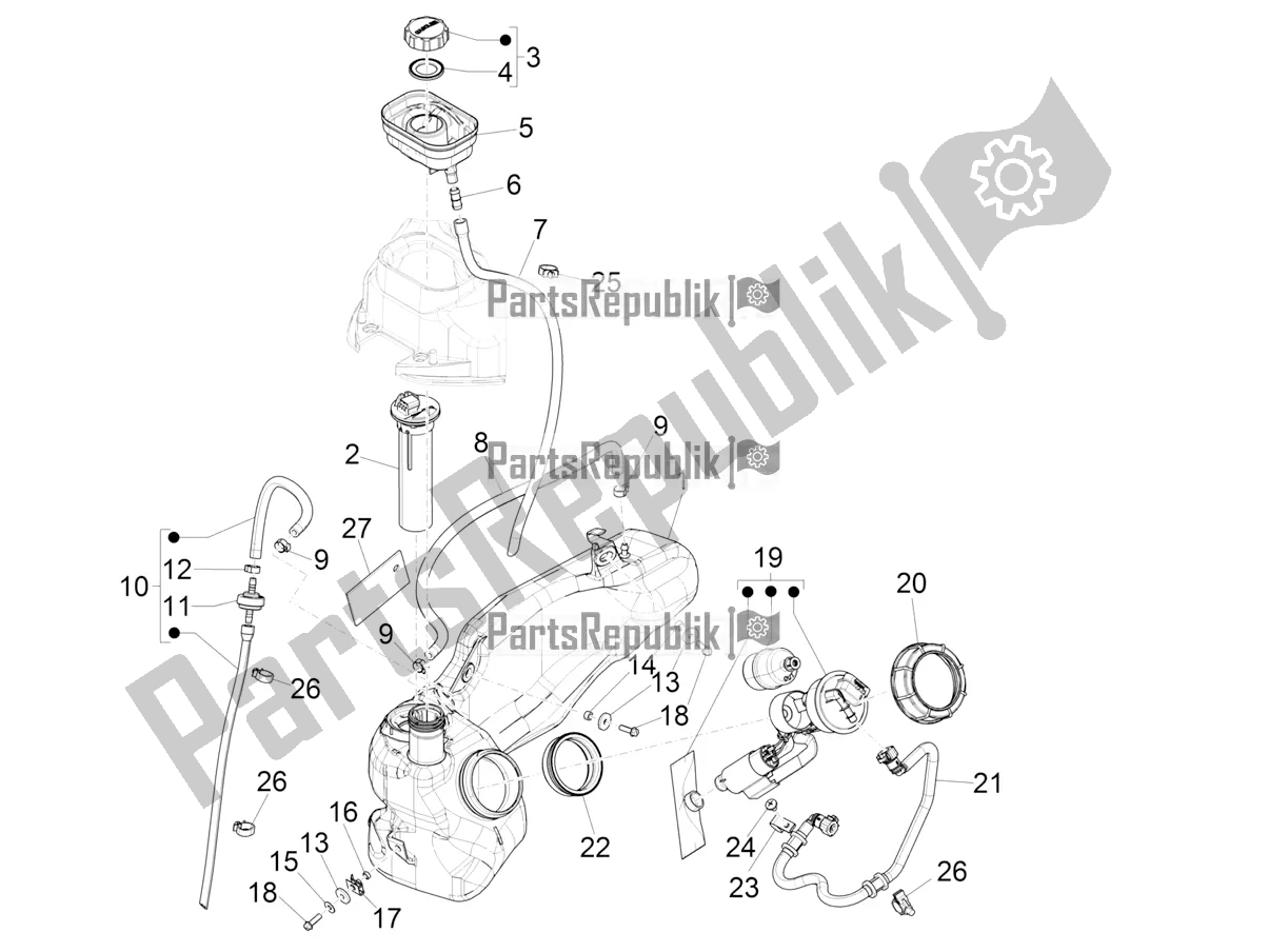 Toutes les pièces pour le Réservoir D'essence du Piaggio Liberty 125 Iget ABS 2016