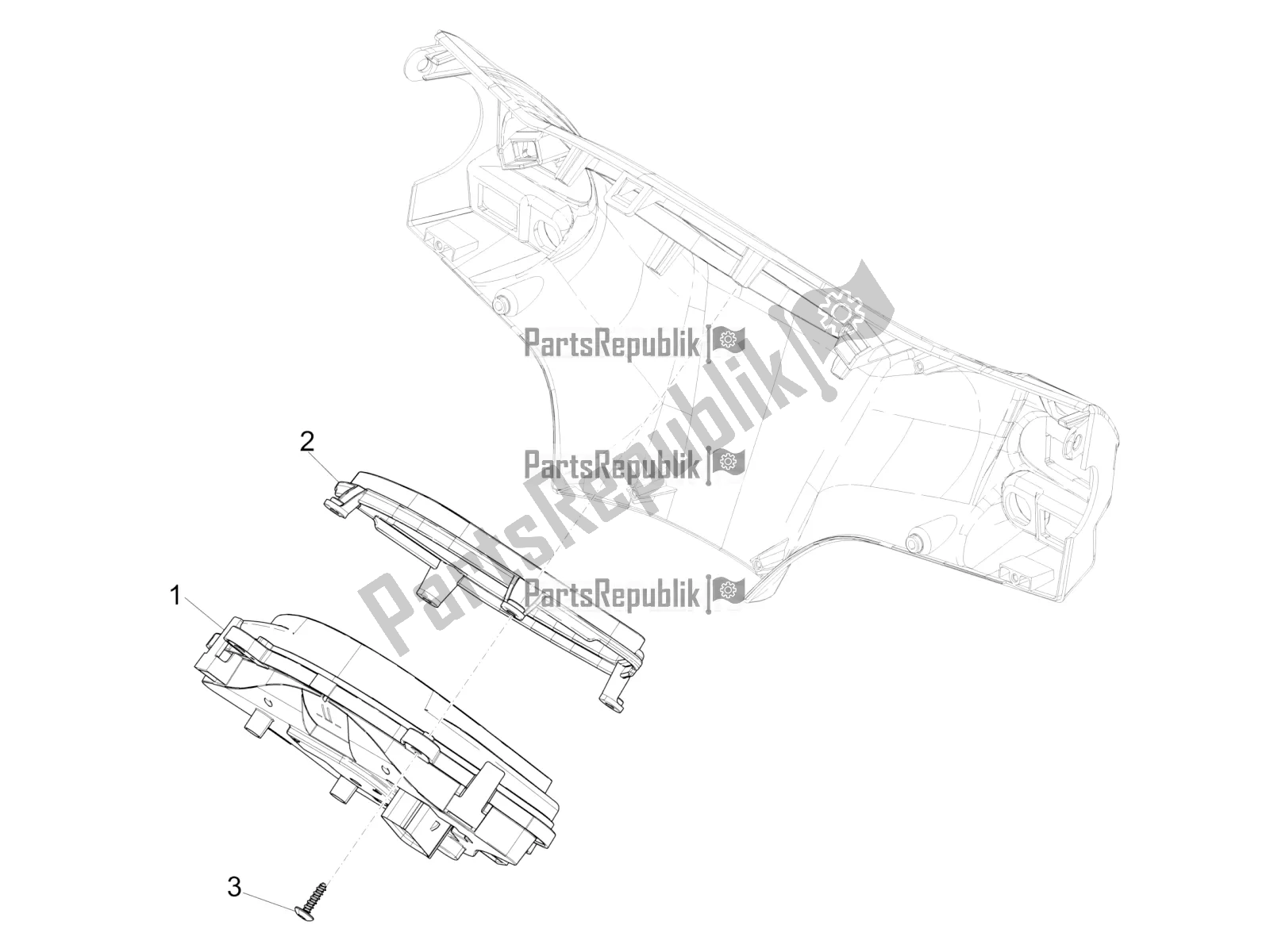 Toutes les pièces pour le Combinaison De Compteurs - Cruscotto du Piaggio Liberty 125 Iget ABS 2016