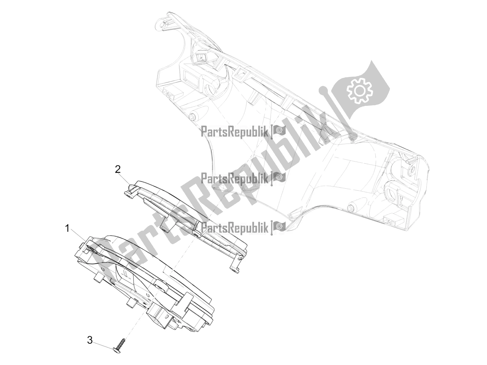 Toutes les pièces pour le Combinaison De Compteurs - Cruscotto du Piaggio Liberty 125 Iget ABS 2017