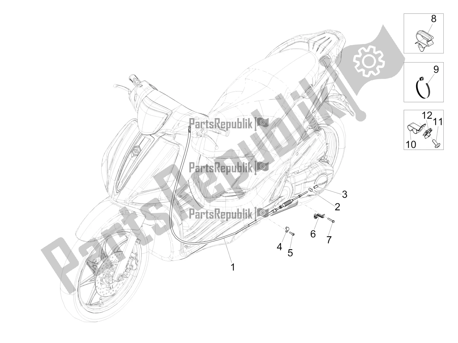 Todas las partes para Transmisiones de Piaggio Liberty 125 Iget ABS 2017