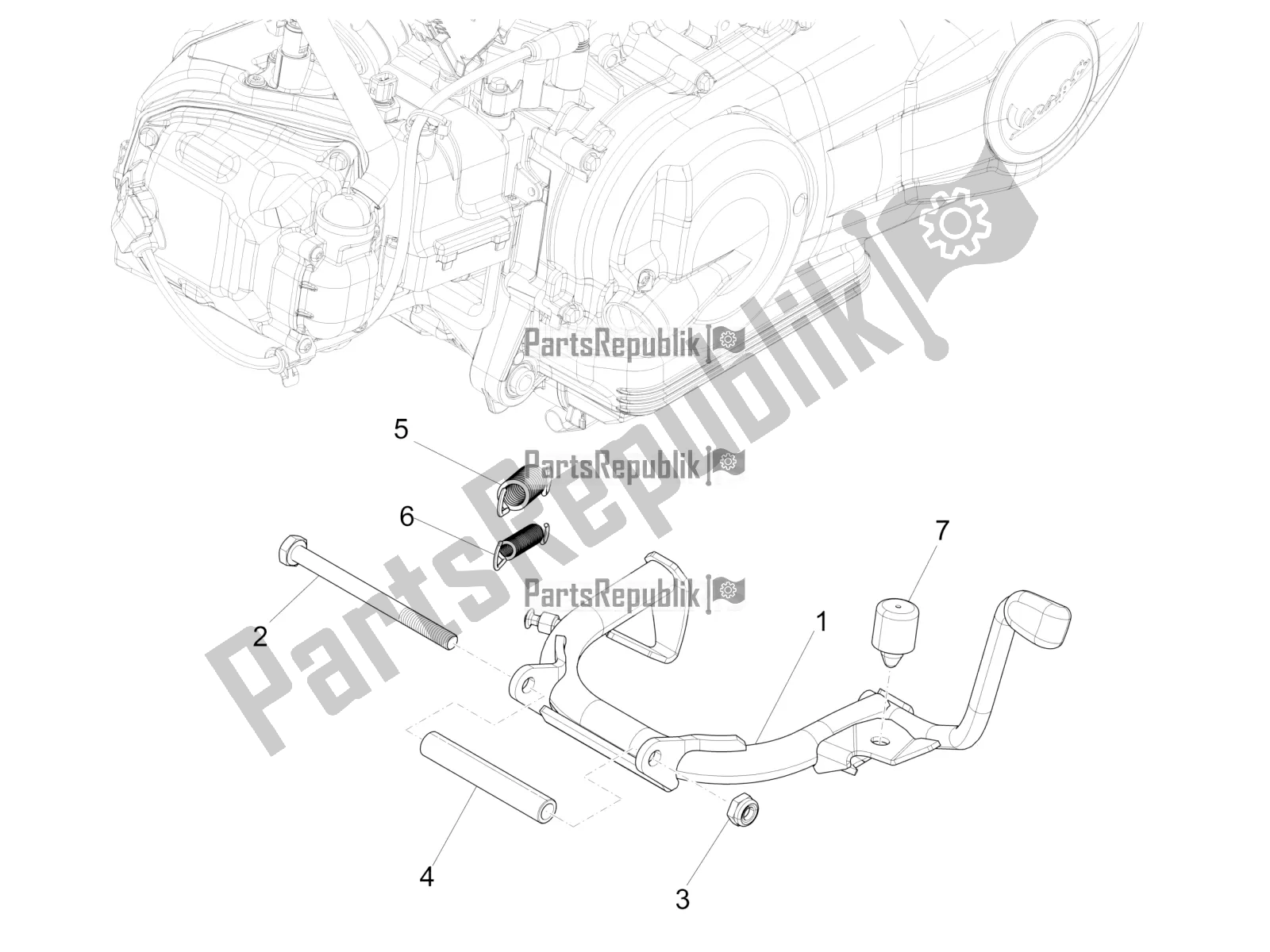 Toutes les pièces pour le Des Stands du Piaggio Liberty 125 Iget ABS 2018