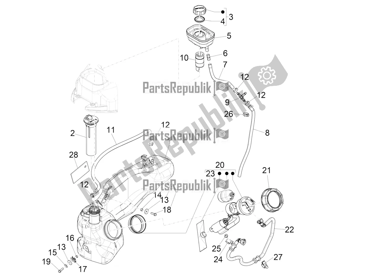 Toutes les pièces pour le Réservoir D'essence du Piaggio Liberty 125 Iget ABS 2020