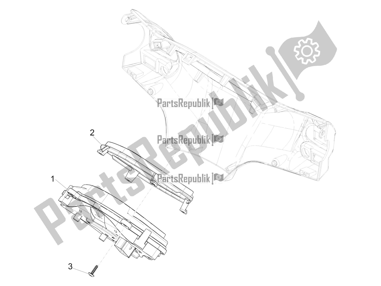 Toutes les pièces pour le Combinaison De Compteurs - Cruscotto du Piaggio Liberty 125 Iget ABS 2020