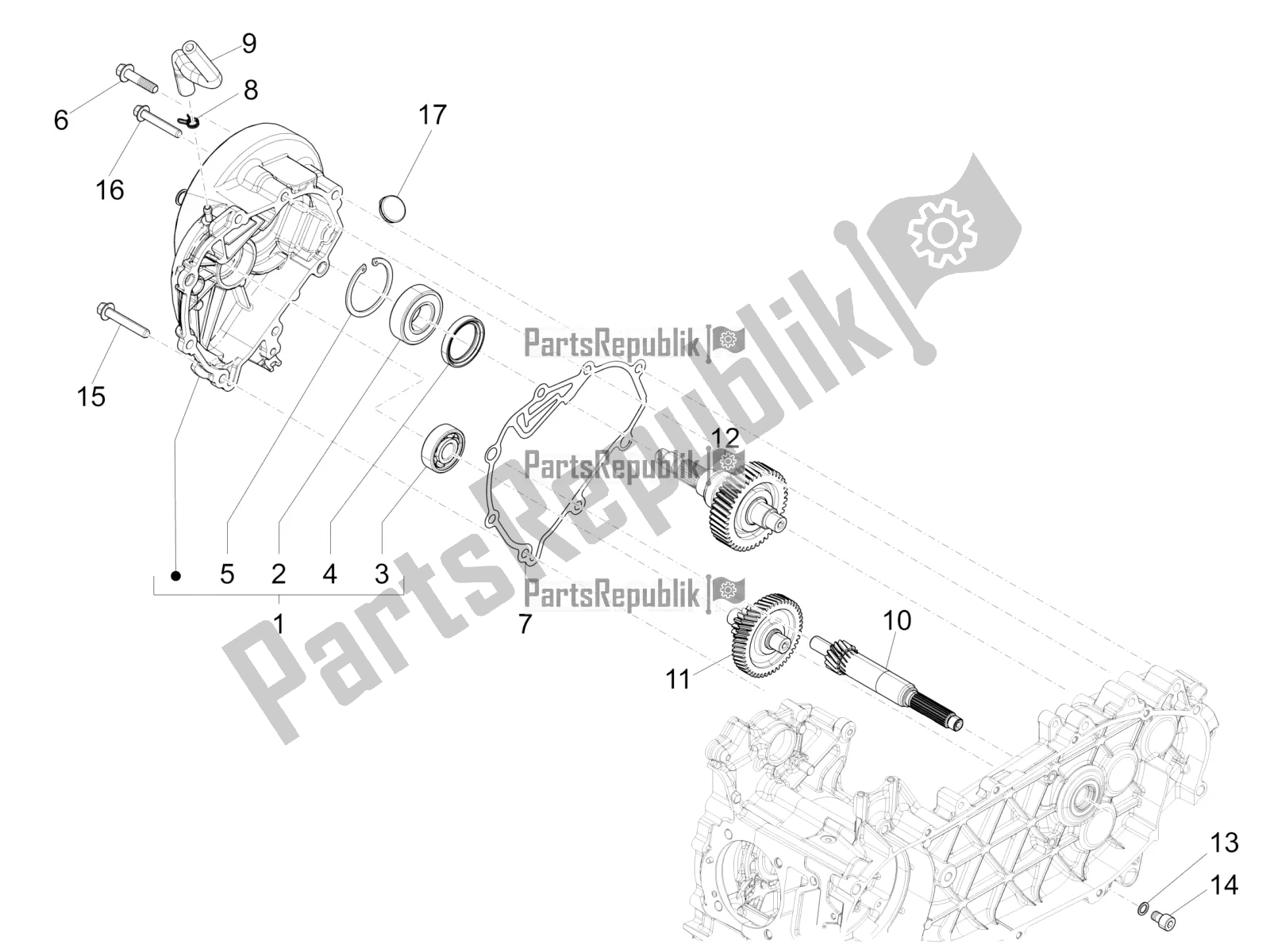 Toutes les pièces pour le Unité De Réduction du Piaggio Liberty 125 Iget ABS 2020