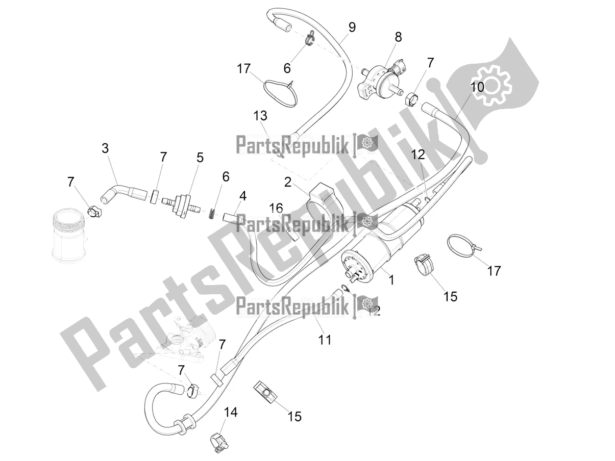 Todas as partes de Sistema Anti-percolação do Piaggio Liberty 125 Iget ABS 2021