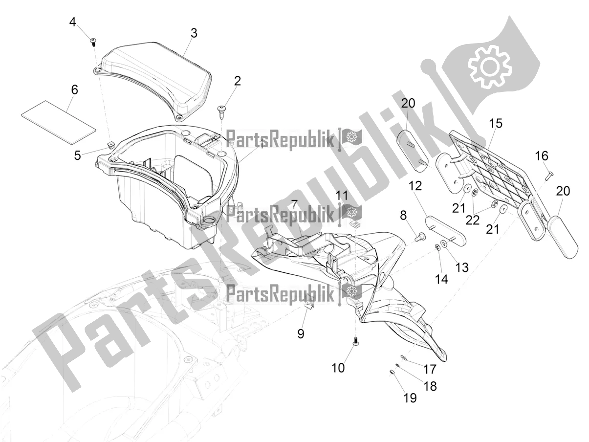 Wszystkie części do Os? Ona Tylna - Os? Ona Przeciwbryzgowa Piaggio Liberty 125 Iget ABS 2021