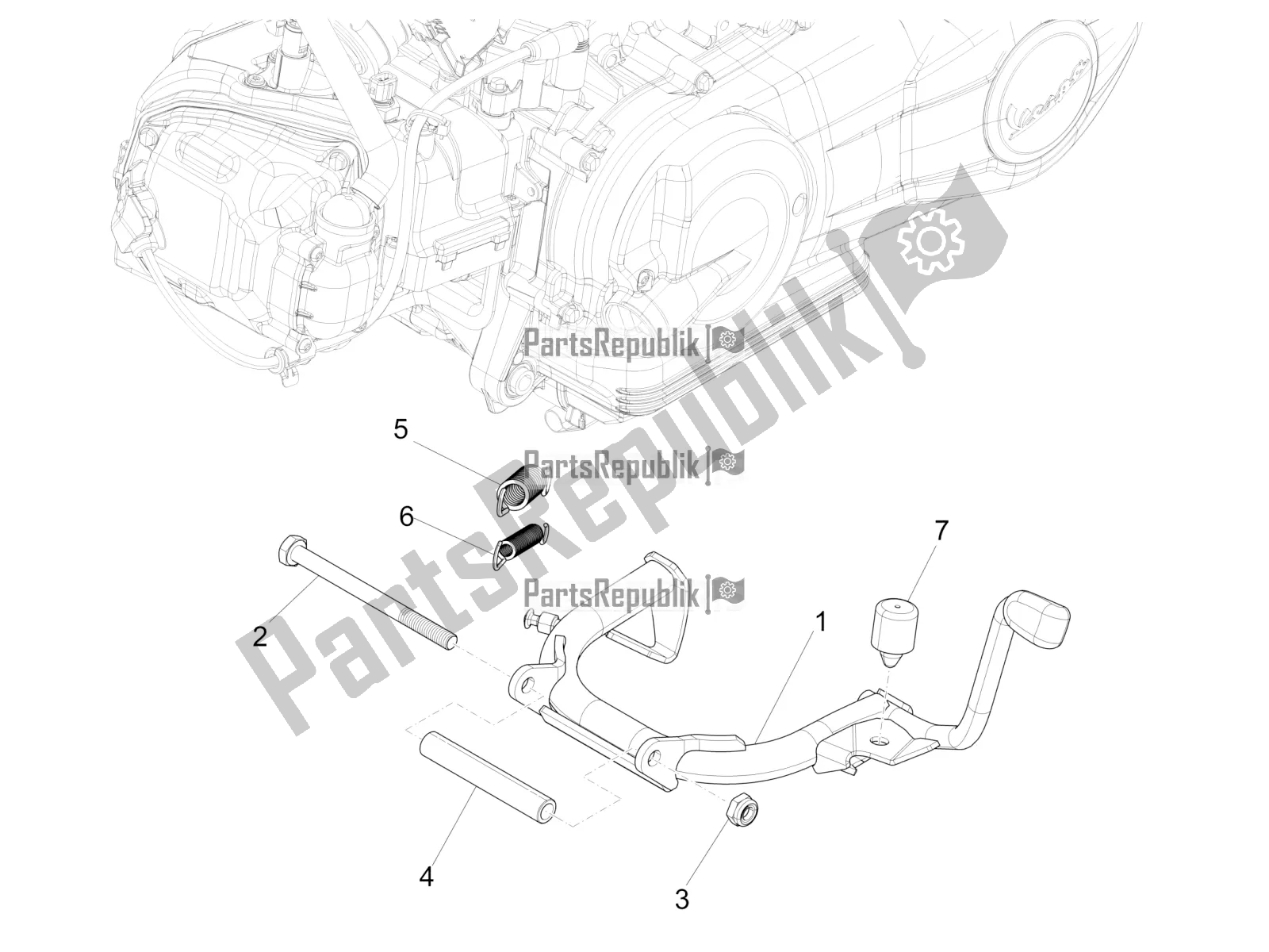 Todas las partes para Soporte / S de Piaggio Liberty 125 Iget ABS 2021