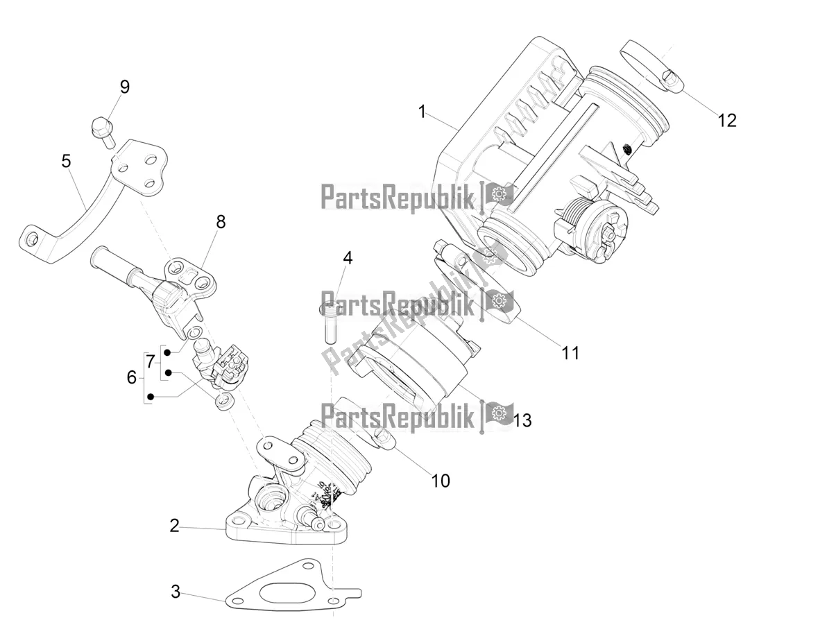 Wszystkie części do Throttle Body - Injector - Induction Joint Piaggio Liberty 125 Iget ABS 2021