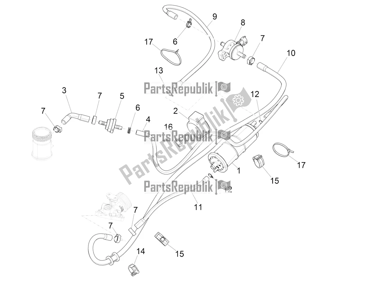 Toutes les pièces pour le Système Anti-percolation du Piaggio Liberty 125 Iget ABS 2022