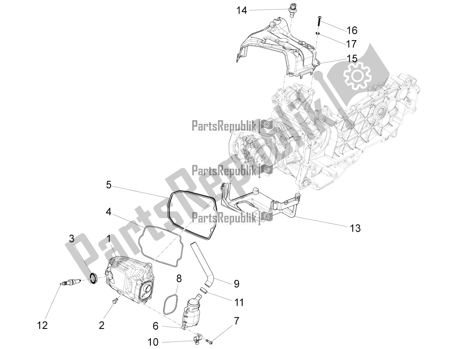 Toutes les pièces pour le Le Couvre-culasse du Piaggio Liberty 125 Iget ABS 2022