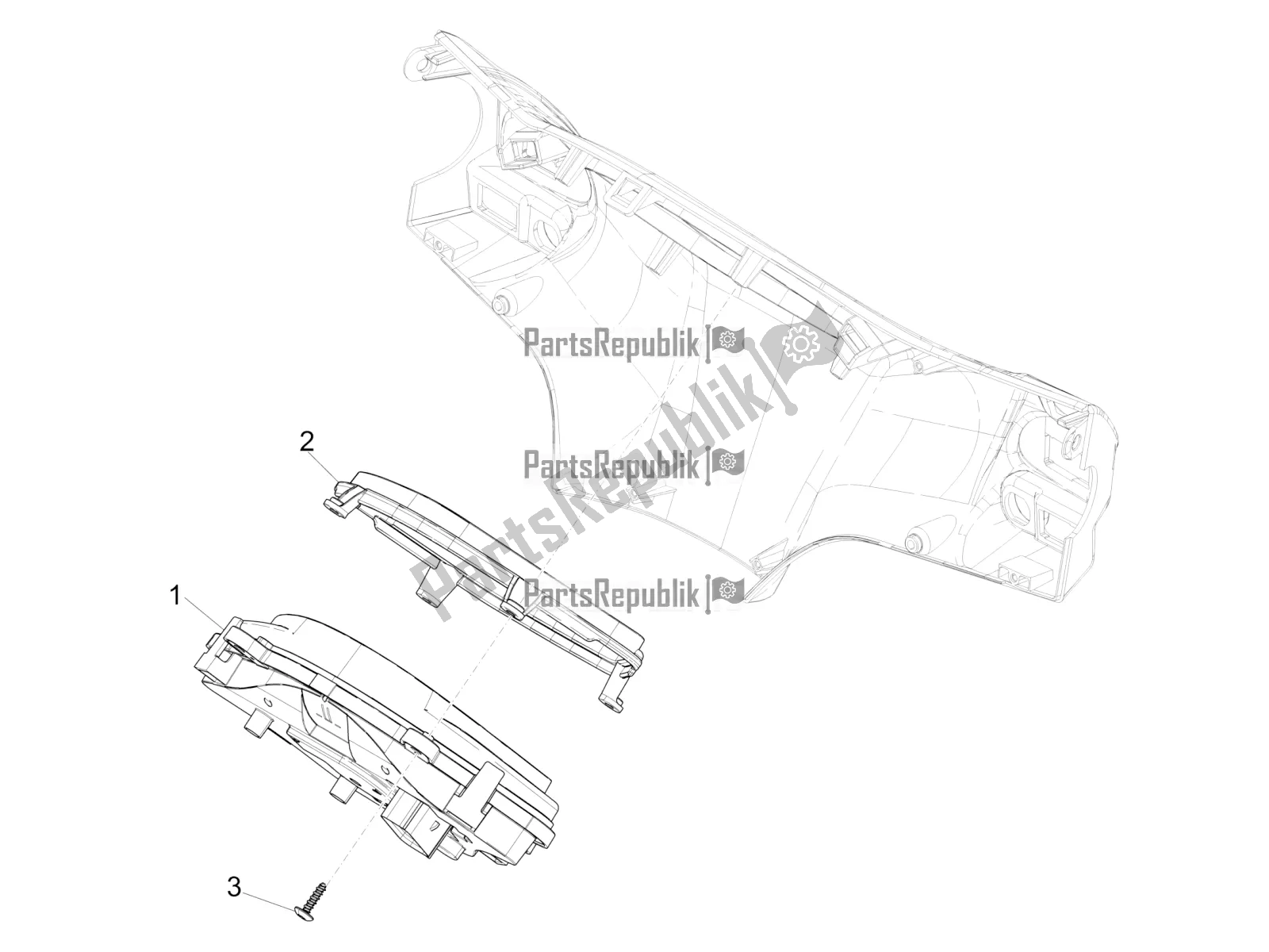 All parts for the Meter Combination - Cruscotto of the Piaggio Liberty 125 Iget ABS 2022