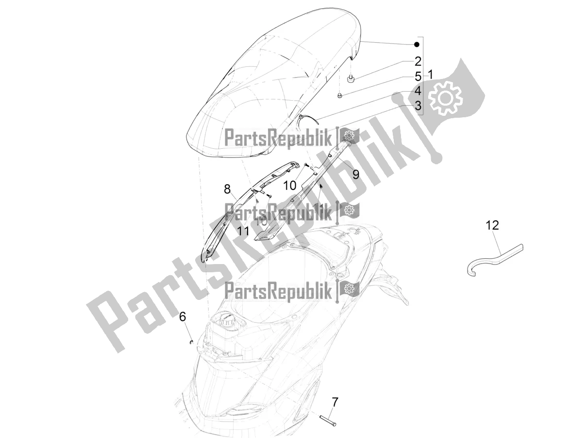 Alle onderdelen voor de Zadel / Stoelen van de Piaggio Liberty 125 Iget ABS 2022