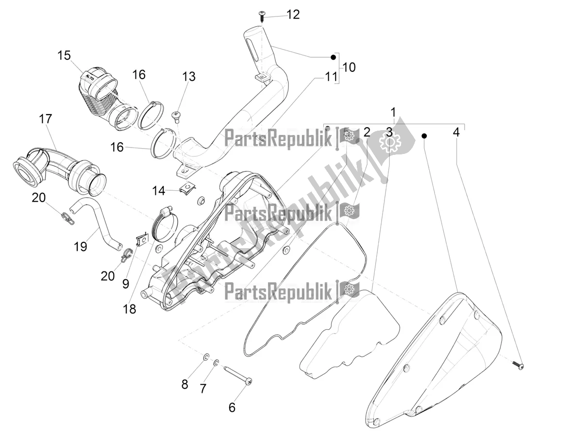 Toutes les pièces pour le Filtre à Air du Piaggio Liberty 125 Iget Corporate 2021