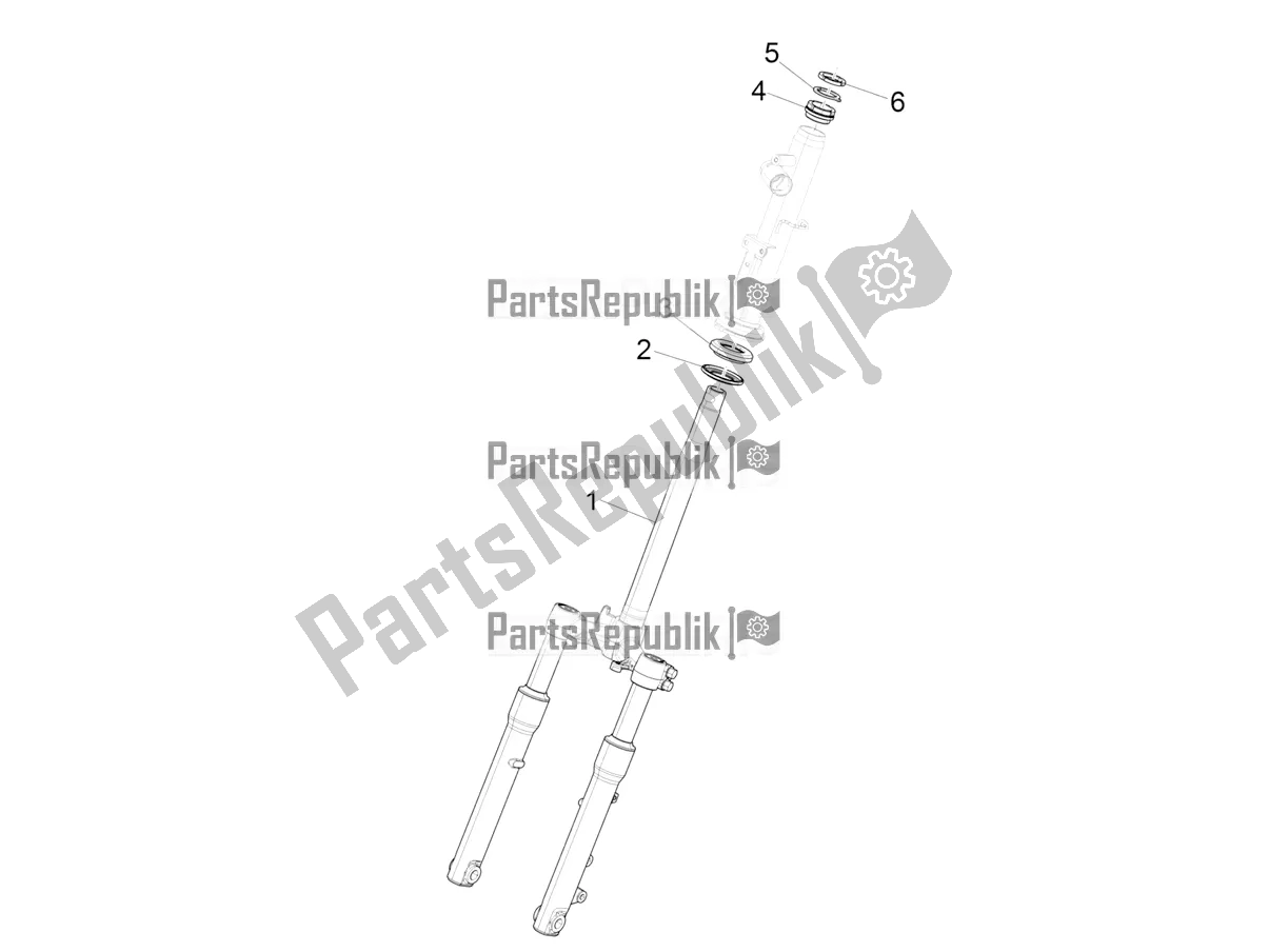 Toutes les pièces pour le Fourche / Tube De Direction - Palier De Direction du Piaggio Liberty 125 Iget Corporate 2021