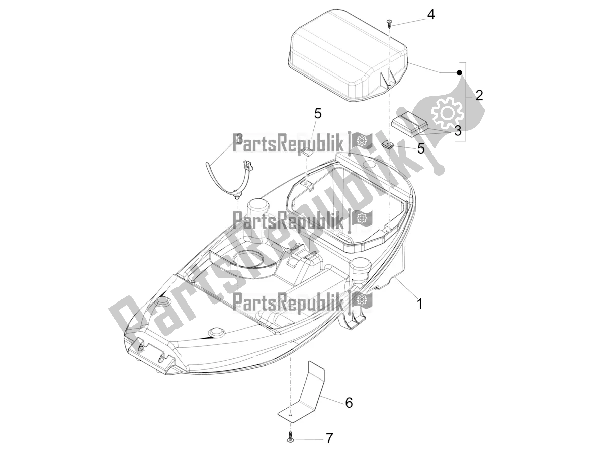 Toutes les pièces pour le Logement De Casque - Sous La Selle du Piaggio Liberty 125 Iget Corporate 2021