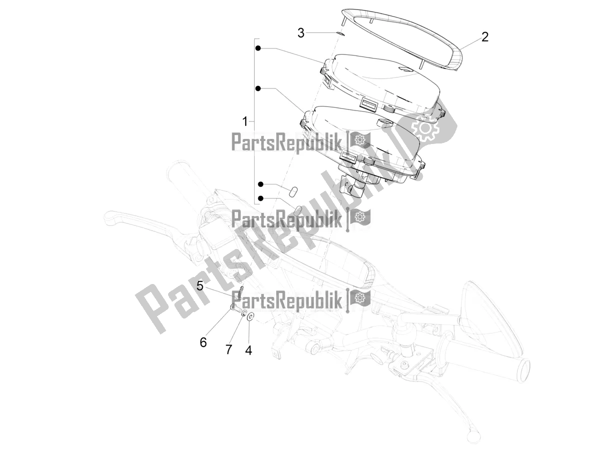 Toutes les pièces pour le Combinaison De Compteurs - Cruscotto du Piaggio Liberty 125 Iget Corporate 2021