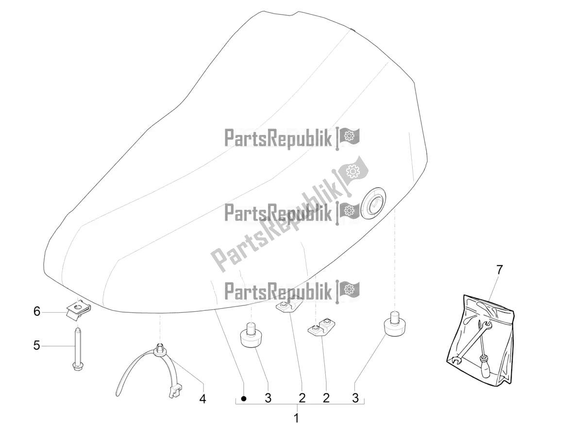 Toutes les pièces pour le Selle / Sièges du Piaggio Liberty 125 Iget Corporate 2021