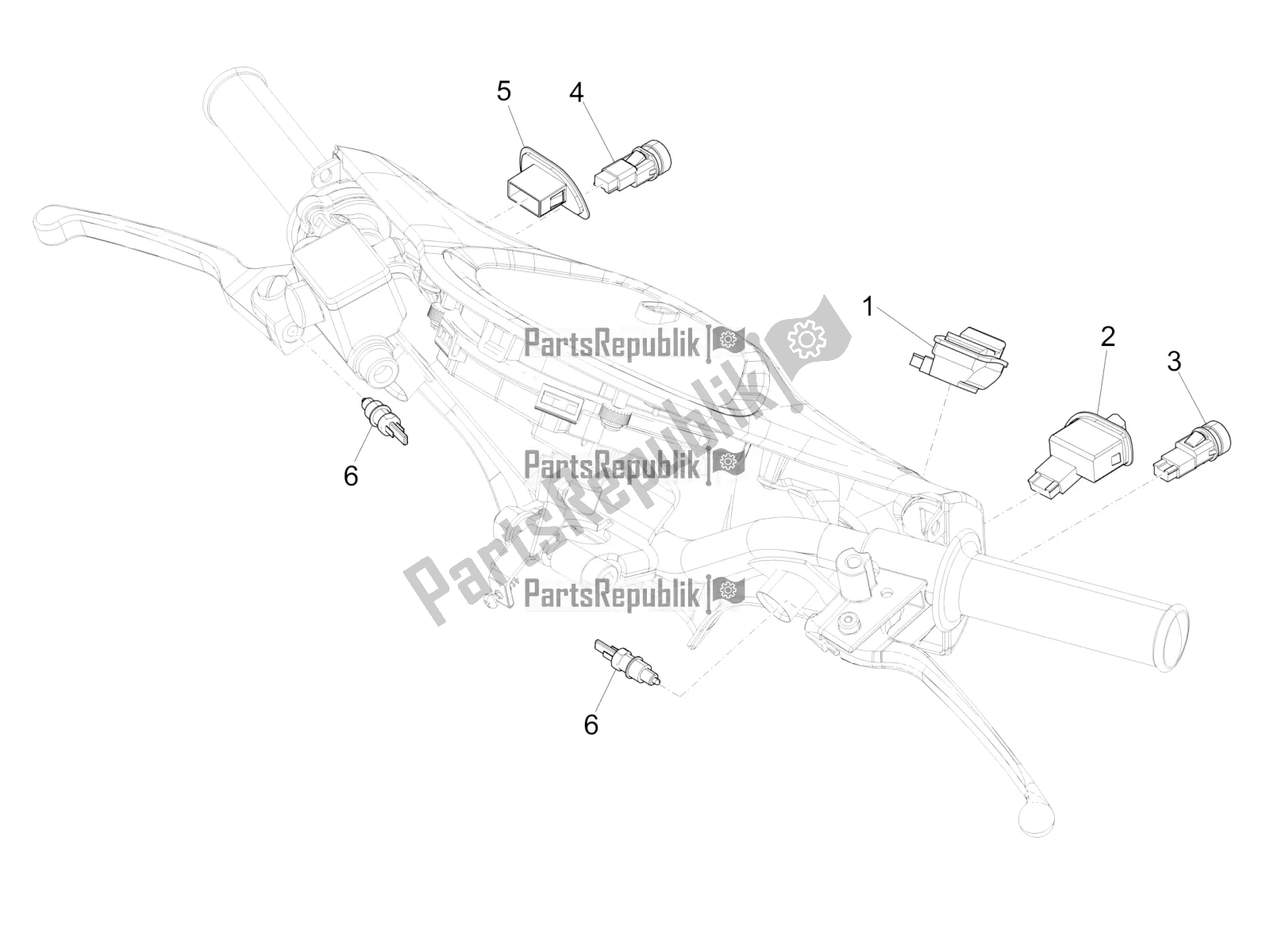Wszystkie części do Selektory - Prze?? Czniki - Przyciski Piaggio Liberty 125 Iget Corporate 2021
