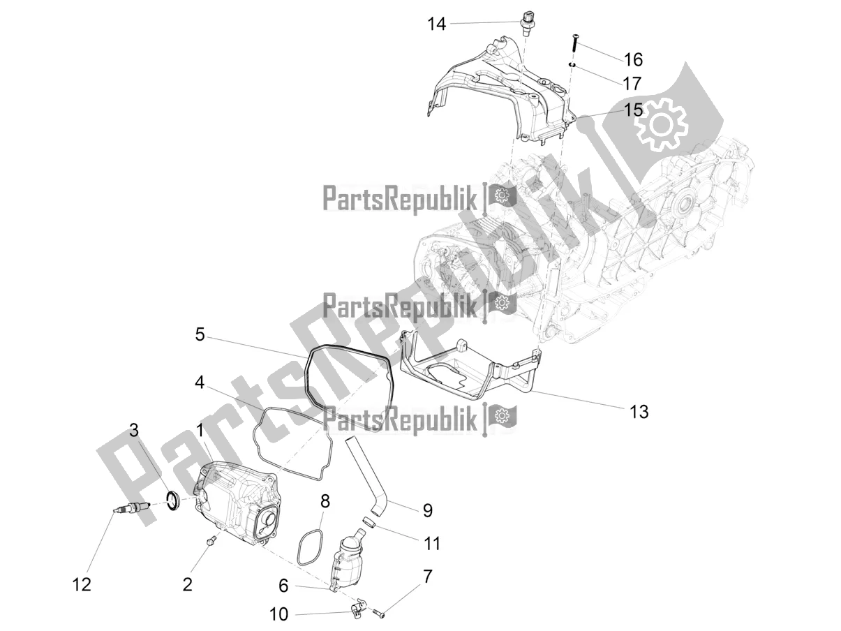 Toutes les pièces pour le Le Couvre-culasse du Piaggio Liberty 125 Iget Corporate 2022