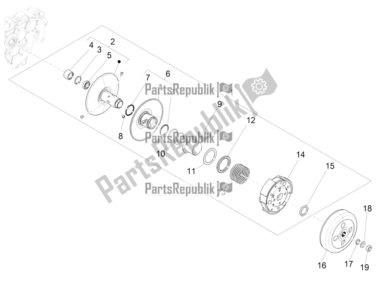 Toutes les pièces pour le Poulie Menée du Piaggio Liberty 125 Iget Corporate 2022