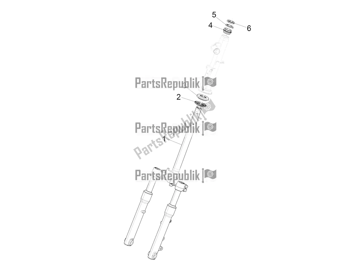 Toutes les pièces pour le Fourche / Tube De Direction - Palier De Direction du Piaggio Liberty 125 Iget Corporate 2022