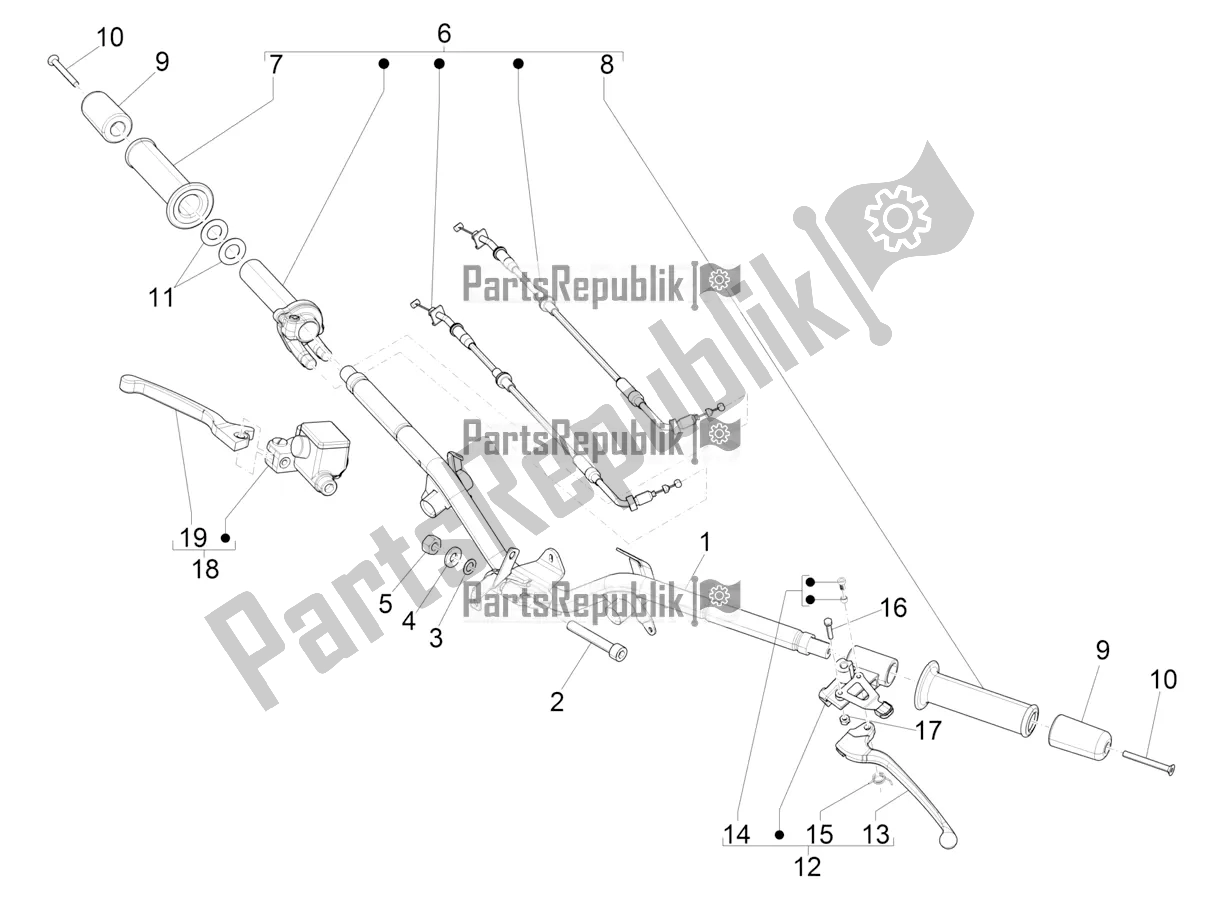 Toutes les pièces pour le Guidon - Master Cil. Du Piaggio Liberty 125 Iget Corporate 2022