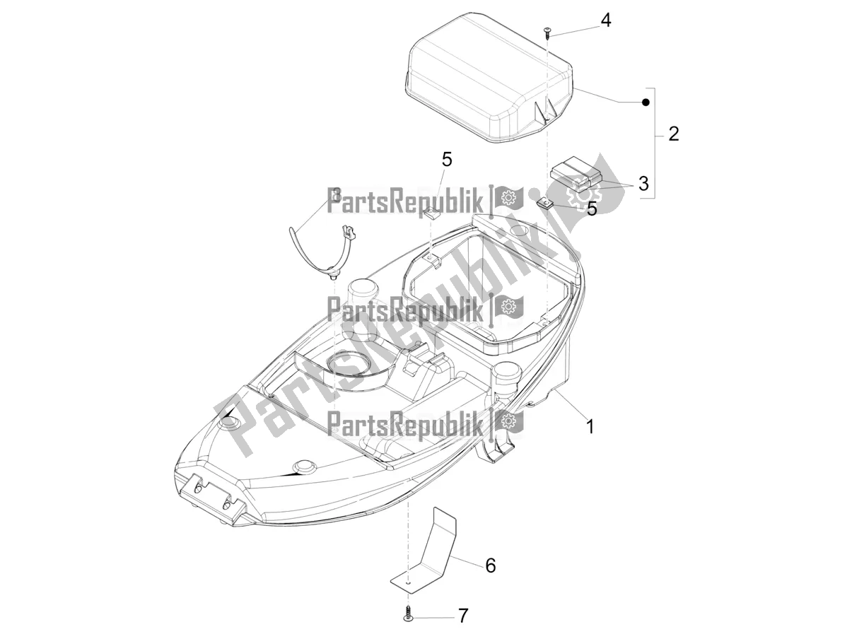 Toutes les pièces pour le Logement De Casque - Sous La Selle du Piaggio Liberty 125 Iget Corporate 2022