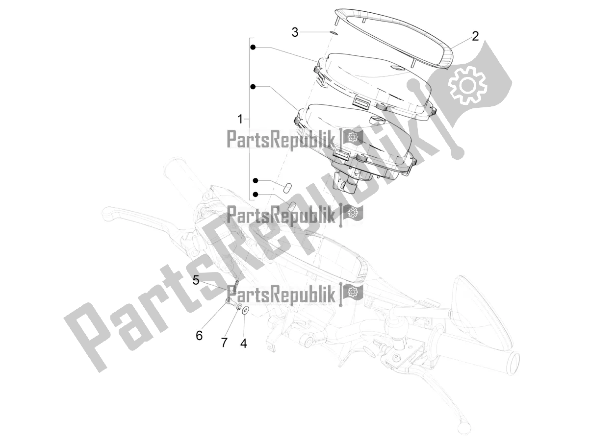 Toutes les pièces pour le Combinaison De Compteurs - Cruscotto du Piaggio Liberty 125 Iget Corporate 2022