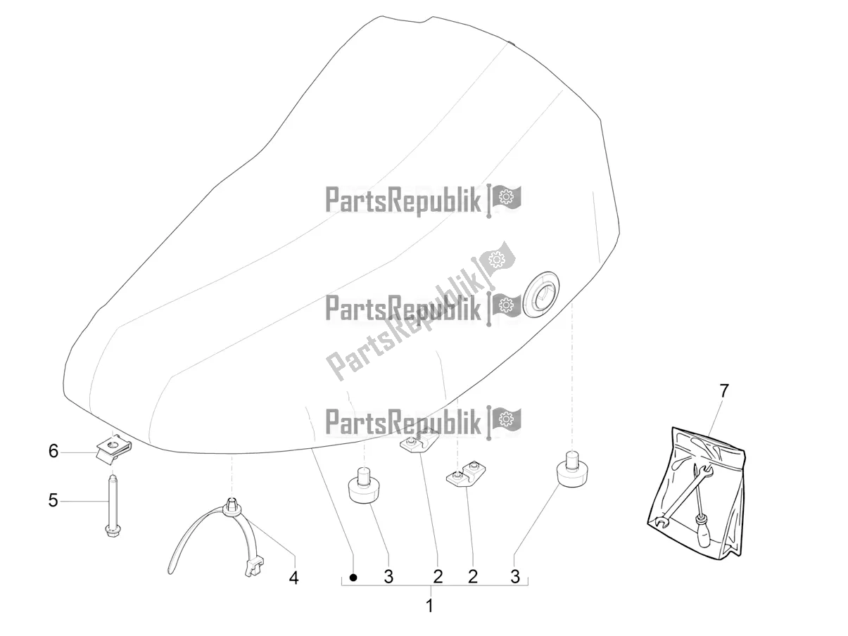 Toutes les pièces pour le Selle / Sièges du Piaggio Liberty 125 Iget Corporate 2022