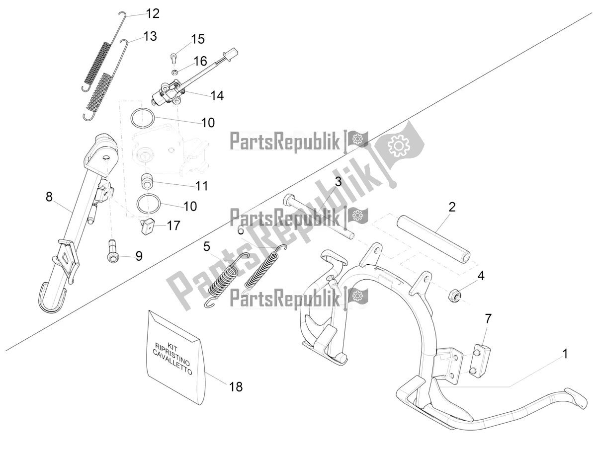 Toutes les pièces pour le Des Stands du Piaggio Liberty 125 Iget Corporate 2022