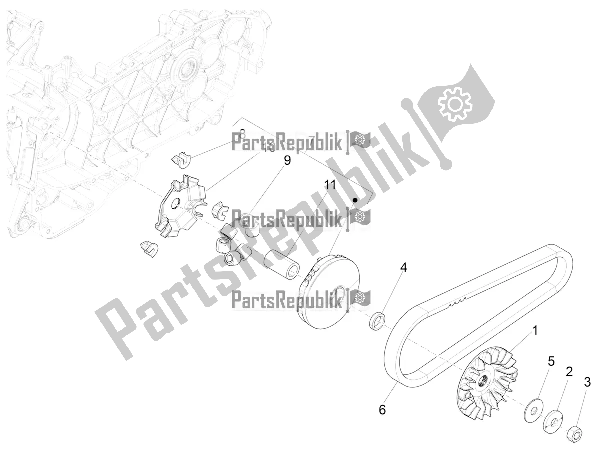 Todas las partes para Polea Motriz de Piaggio Liberty 125 Poste 2019