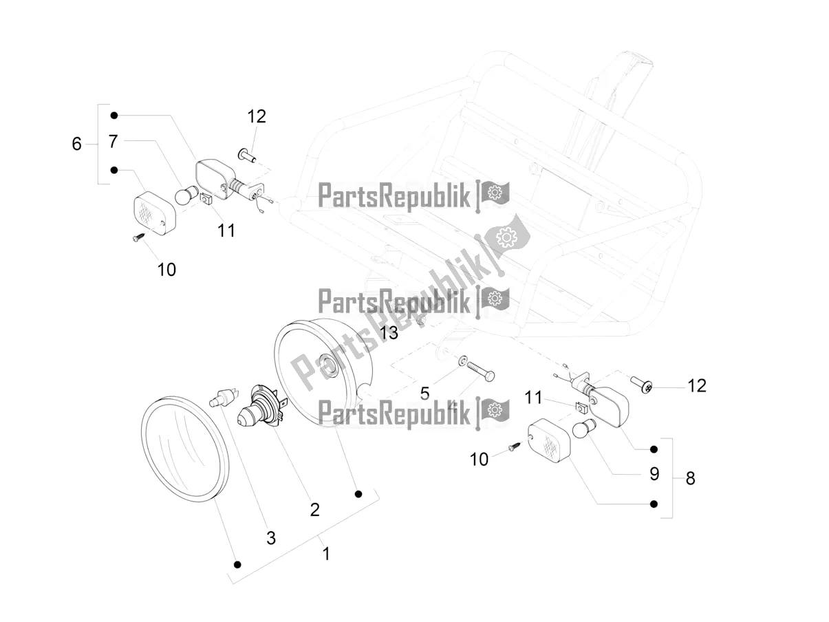 Todas las partes para Faros Delanteros - Luces Intermitentes de Piaggio Liberty 125 Poste 2019