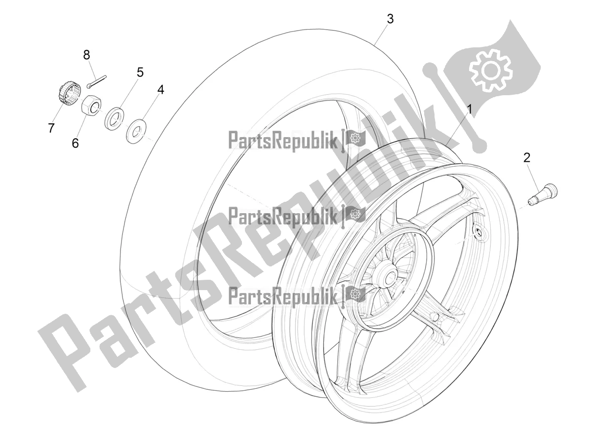 Toutes les pièces pour le Roue Arrière du Piaggio Liberty 125 Poste 2019