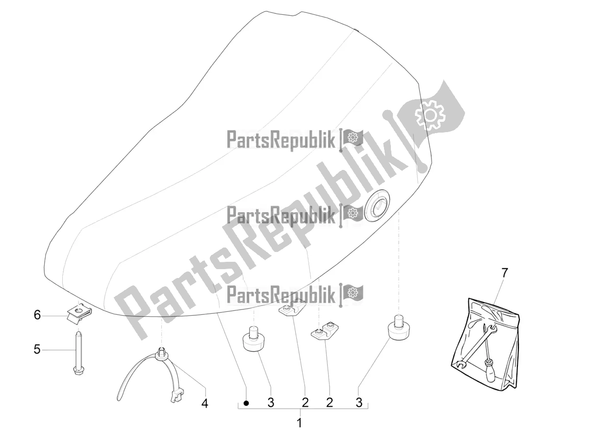 Toutes les pièces pour le Selle / Sièges du Piaggio Liberty 125 Poste 2019