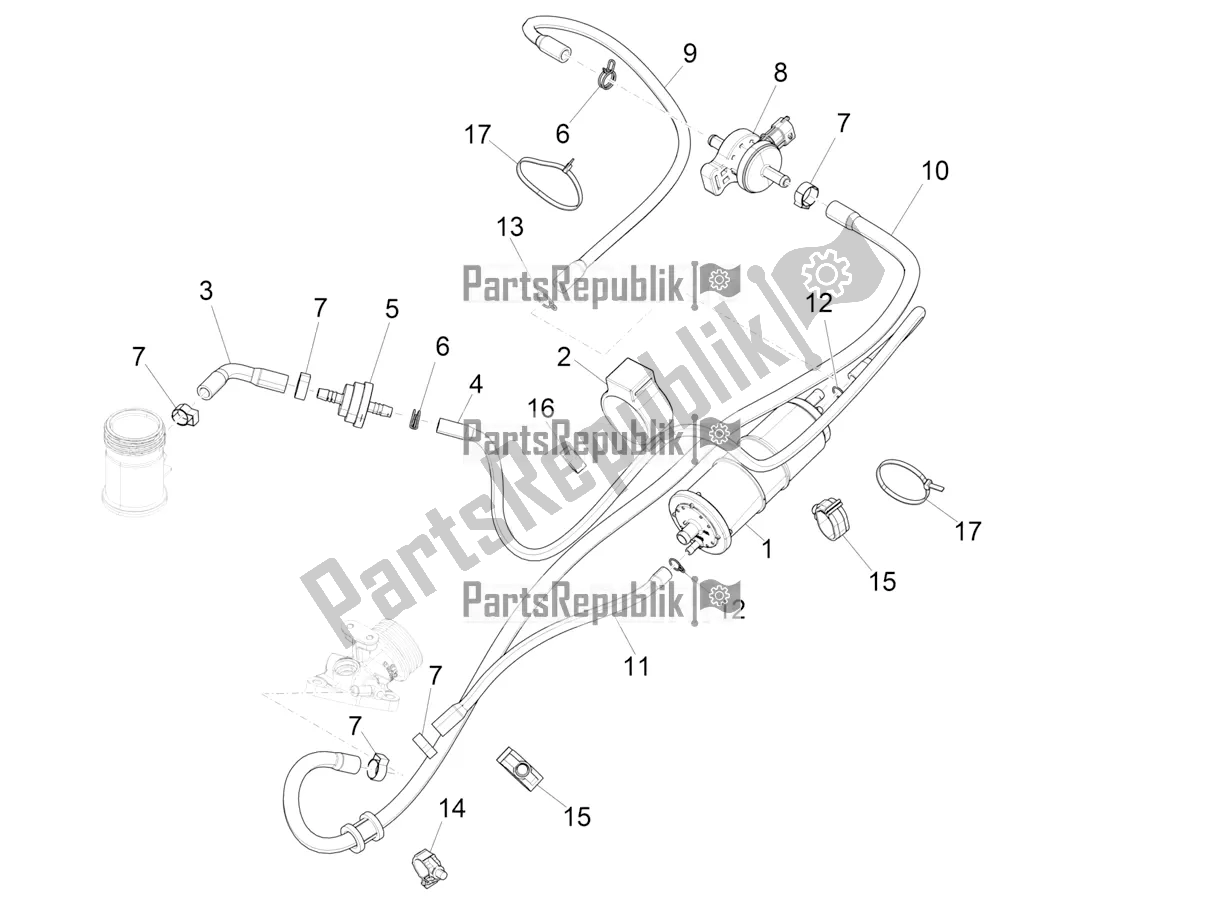 Toutes les pièces pour le Système Anti-percolation du Piaggio Liberty 150 2020