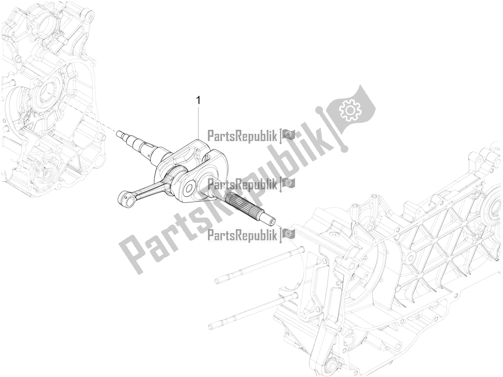 All parts for the Crankshaft of the Piaggio Liberty 150 2020