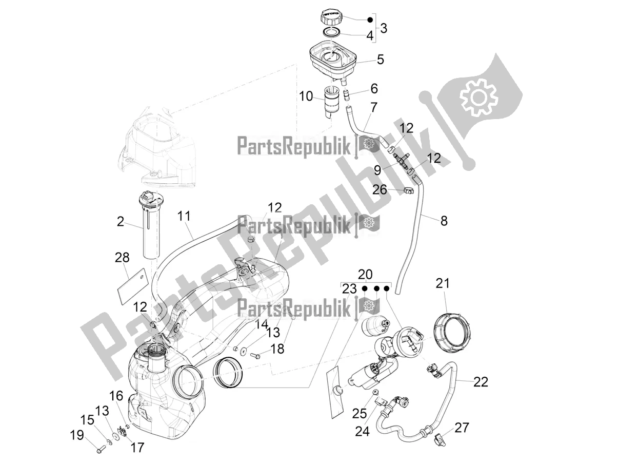 Toutes les pièces pour le Réservoir D'essence du Piaggio Liberty 150 2020