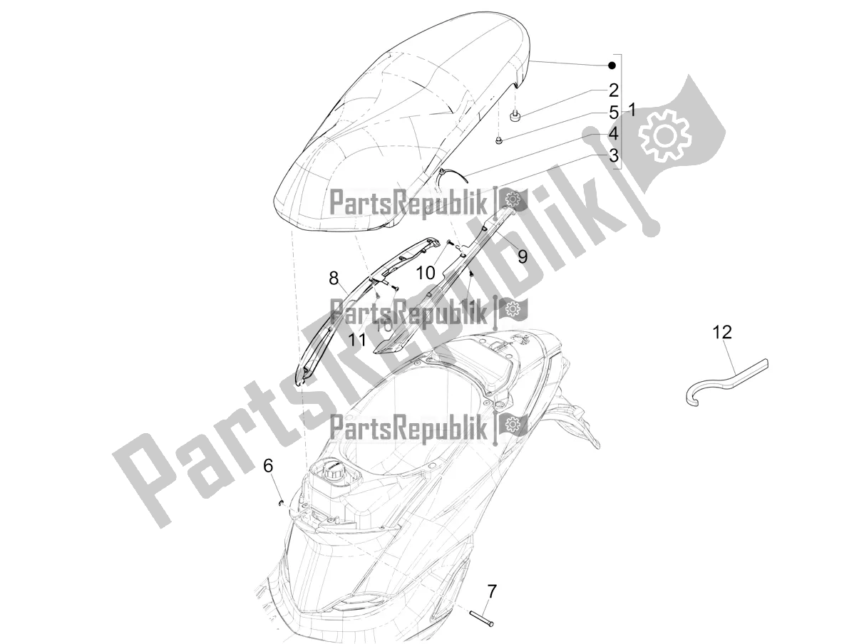 Toutes les pièces pour le Selle / Sièges du Piaggio Liberty 150 2020